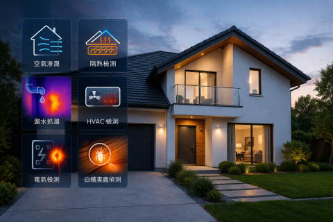 熱成顯像儀-房屋檢查的應用檢測